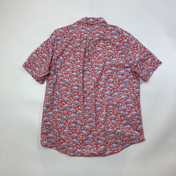 Vineyard Vines Shirt Mens M Melon Classic Fit Tucker Button Down Stretch Cotton - Picture 8 of 10